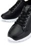 Women's Genuine Leather Black Leather Sneakers & Sports Shoes - 3