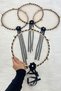 Glitter Bridal Tambourine Black, Bridesmaid Wedding Henna Night Circumcision Bachelorette Bride with Bell 25cm 1 Piece - 4