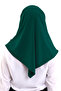 Emerald Green Adult Boneli Hijab Ready-To-Wear Practical Scarf - 3