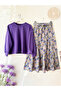 Sare Skirt Blouse Set - Lilac - 3