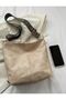 Women's casual comfortable bag with slouchy soft leather and shoulder strap - 3