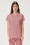 Lycra Bat Sleeve Nurse Uniform Single Top Dusty Rose