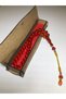 Hand Knitted Special Kazaziye Imameli Stick Catalin Amber 33-Piece Rosary - 4