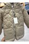 Hooded Quilted Girl's Coat - 4