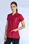 Lycra Bat Sleeve Nurse Uniform Single Top Red