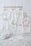 Organic 11-Piece Hospital Take-Home Set - Pink Royal Series - L Letter