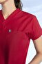 Lycra Bat Sleeve Nurse Uniform Single Top Red - 4