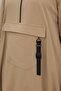 Trend Hooded Half Zipper Tunic with Elastic Sleeves Beige 24Kt402 - 8