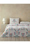 Folk Bouquet Double Duvet Cover Set Green - 4