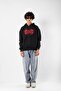 Red Dusk Printed Oversize Unisex Black Hoodie - 3