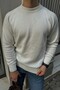 Men's Crew Neck Thick Italian Sleeve Knitwear Sweater