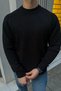 Men's Crew Neck Thick Italian Sleeve Knitwear Sweater - 6