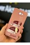 Galaxy J7 Prime Case Design Patterned Camera Protected Rabbit Pink Soft Silicone Cover - 3