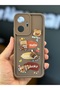 Realme C55 Case Designed Patterned Camera Protected Teddy Bear Coffee Color Soft Silicone Cover - 2