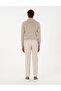 Beige Carrot Fit Velvet Canvas Trousers 50295927-Vr011 - 4