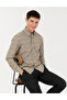 Beige Slim Fit Long Sleeve Shirt 50259533-Vr011