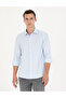 Light Blue Slim Fit Long Sleeve Shirt 50275684-Vr003