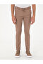 Mink Slim Fit Elastic Waist Lace up Canvas Trousers 50295932-Vr052 - 2