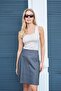 Square Neck Sleeveless Lycra Stylish Shiny Fabric Blouse Body-Stone - 3