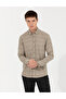 Beige Slim Fit Long Sleeve Shirt 50259533-Vr011 - 4