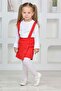 Girl's 23 April 29 October 19 May Performance Daily Dress Red Lycra Strap Salopet - 3