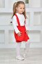 Girl's 23 April 29 October 19 May Performance Daily Dress Red Lycra Strap Salopet - 4