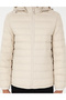 Stone Hooded Cropped Slim Coat 50292790-Vr049 - 6