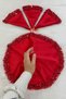 Red Bride Groom Handkerchief, Sparkling Sequin Detailed Wedding Halay Bridesmaid Promise Engagement Henna Circumcision Handkerchief