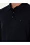 Navy Blue Slim Fit Polo Neck Basic Knitwear Sweater 50296623-Vr033 - 7