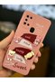 Galaxy A21S Case Design Patterned Camera Protected Rabbit Pink Soft Silicone Cover - 4