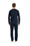 US Polo AssnMen's Navy Blue Round Collar Pajama Set - 3