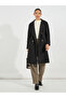 Regular Fit Midi Length Wool Like Double Breasted Coat - 2