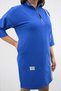 Women's Large Size Half Zipper Stripe Detailed Sports Dress 5277-25 - 7