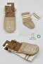 Organic Baby Girl and Boy 2-Piece Non-Slip Combed Cotton Socks with Hoops - 7