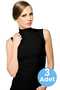 Women's Zero Sleeve Turtleneck Cotton Tank Top Set of 3