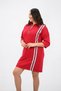 Women's Large Size Half Zipper Stripe Detailed Sports Dress 5277-25 - 3