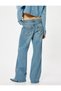 High Waist Cotton Wide Leg Pocket Jeans - 4