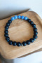 Blue Patterned Varasite Stone Matte Onyx Stone Bracelet Original Natural Stone Men's Bracelet Women's Bracelet