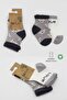 Organic Baby Kids Seamless 2-Piece Love Dog Combed Cotton Socks - 7