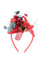 Christmas Themed Cute Red Color Party Hat with Natural Eucalyptus and Cane Candy