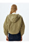 Crop Jacket Oversize Zippered Hooded Snap Button Waterproof - 4