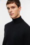 Men's Black Turtleneck Merino Wool Sweater - 3