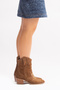 Merita Real Leather Women's Western Boots Mustard Suede - 2