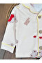 Teddy Bear Printed 100% Cotton Soft Texture Double Breasted Collar Front Buttoned Unisex Seasonal Pajamas Set - 4