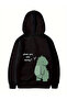 Unisex Lover Couple Combination Dinosaur Hooded 2-Piece Sweatshirt - 2
