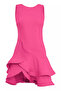 Fuchsia Crepe Sleeveless Short Dress