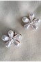 White Daisy Figured Side Buckle - Set of 2 Flower Clip Buckles - 3