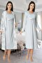 Pregnant Maternity Cotton Dressing Gown Nightgown Set