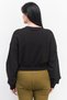 Women Sportswear Fit Brand Logo Sweatshirt, Black - 2