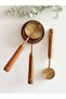 Gold Measuring Spoon Set of 4 Wooden Handle Measuring Spoon 60Ml/80Ml/125Ml/250Ml - 6